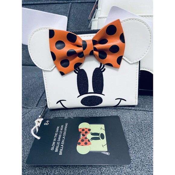 Loungefly Disney Ghost Minnie Glow In The Dark Backpack & Wallet Set N… - Picture 5 of 16
